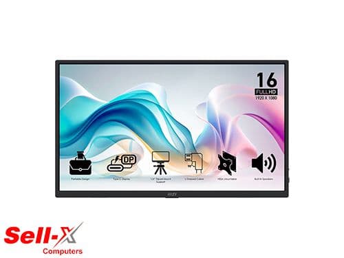 MSI PRO MP165 E6 15.6 IPS Portable & Ultra-Slim Business Monitor