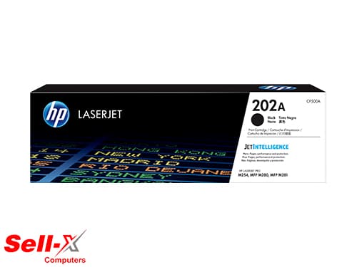 HP 202A Black Original LaserJet Toner Cartridge, CF500A
