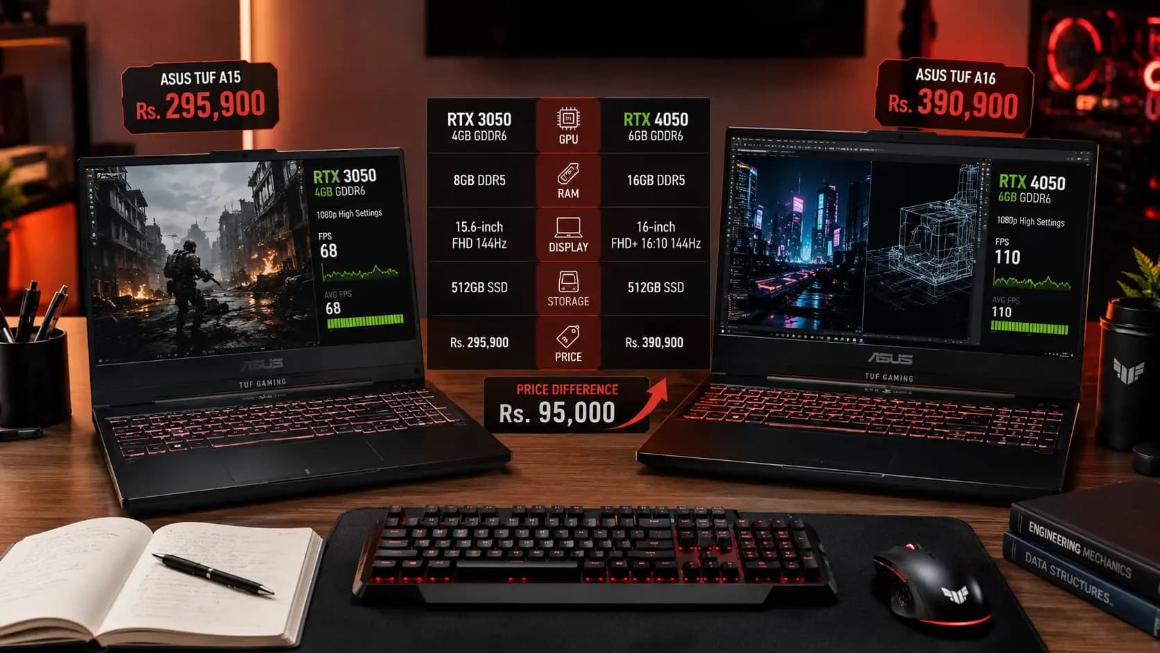Asus TUF A15 vs A16: Is the A16 Worth Paying Nearly Rs. 100,000 More in Sri Lanka?