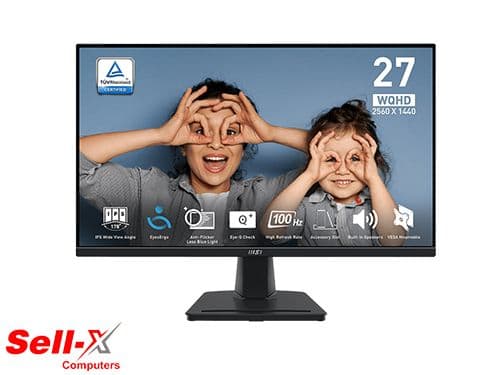 MSI PRO MP275Q 27 Inch 100Hz 1ms 2560 x 1440 WQHD IPS Level Ultra Slim Frameless Monitor