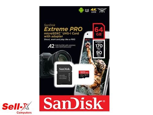 SANDISK EXTREME PRO MICROSDXC UHS-I CARD 64GB