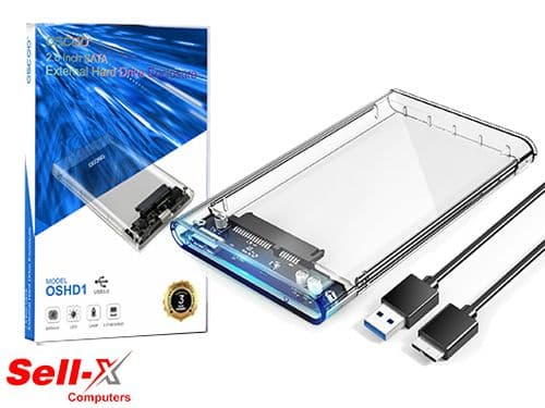 OSCOO OSHD1 USB 3.0 External Hard Drive Enclosure 2.5 Inch SATA HDD/SSD Support