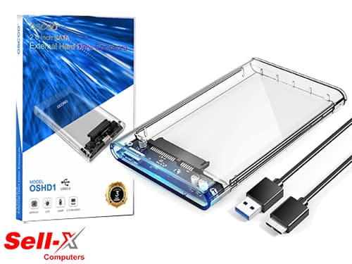 OSCOO OSHD1 USB 3.0 External Hard Drive Enclosure 2.5 Inch SATA HDD/SSD Support