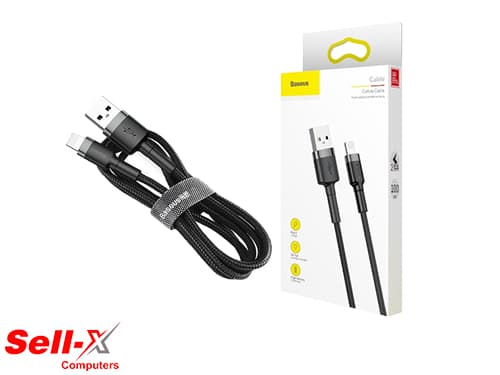BASEUS CAFULE CABLE DURABLE NYLON BRAIDED WIRE USB TO LIGHTNING QC 3.0 2.4A 1M