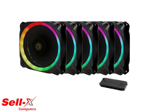 ANTEC PRIZM 120 ARGB 5+C 5 IN 1 PACK WITH FAN CONTROLLER