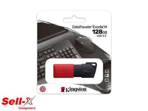 KINGSTON DATATRAVELER EXODIA M USB3.2 128GB USB FLASH DRIVE